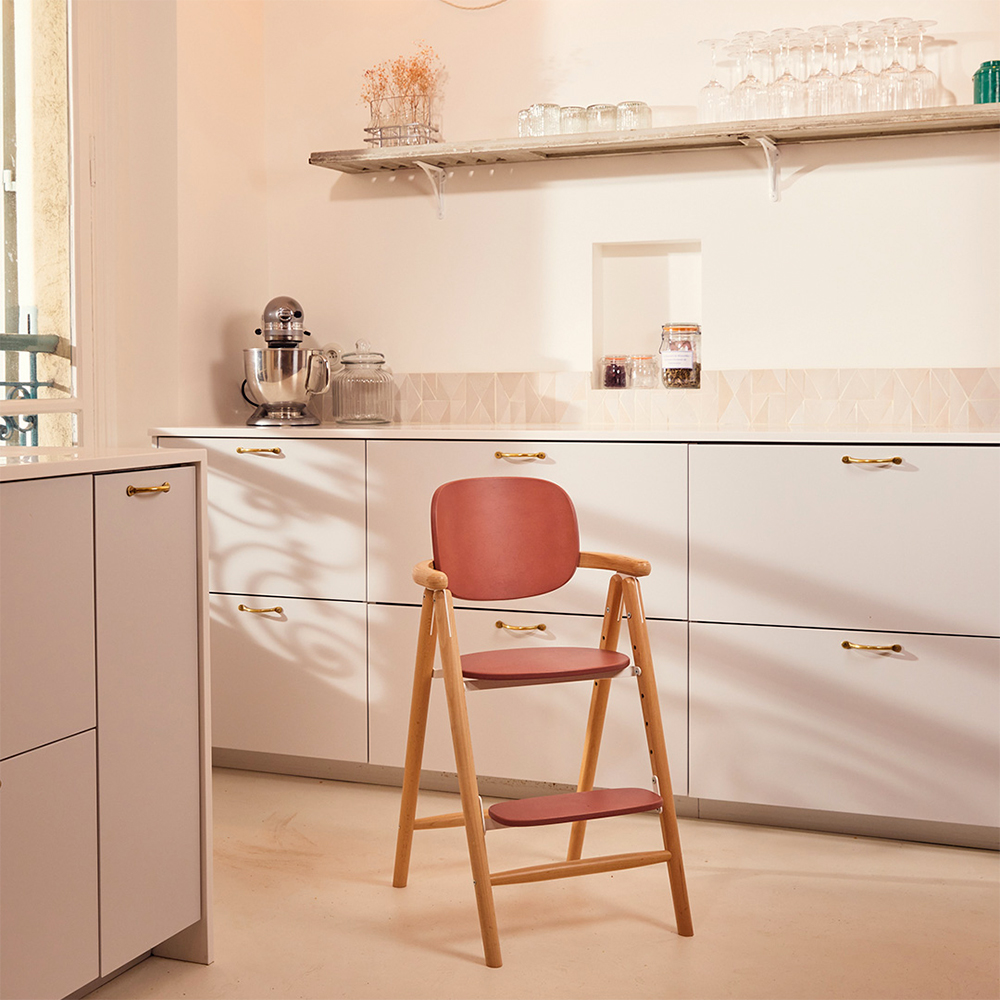 Chaise haute évolutive Tobo - Bois de rose Charlie Crane