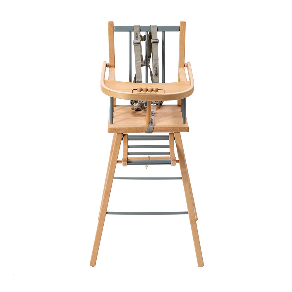 Chaise Haute André - Bleu gris Combelle