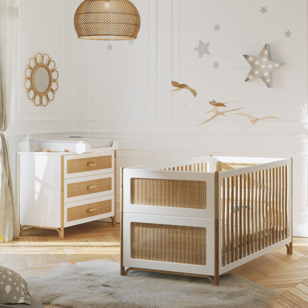 Chambre Bébé Complète évolutive Océania Duo - Blanc Théo