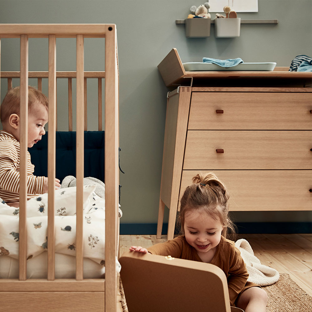 Chambre Bébé Complète Linea Duo Commode à langer - Chêne Leander