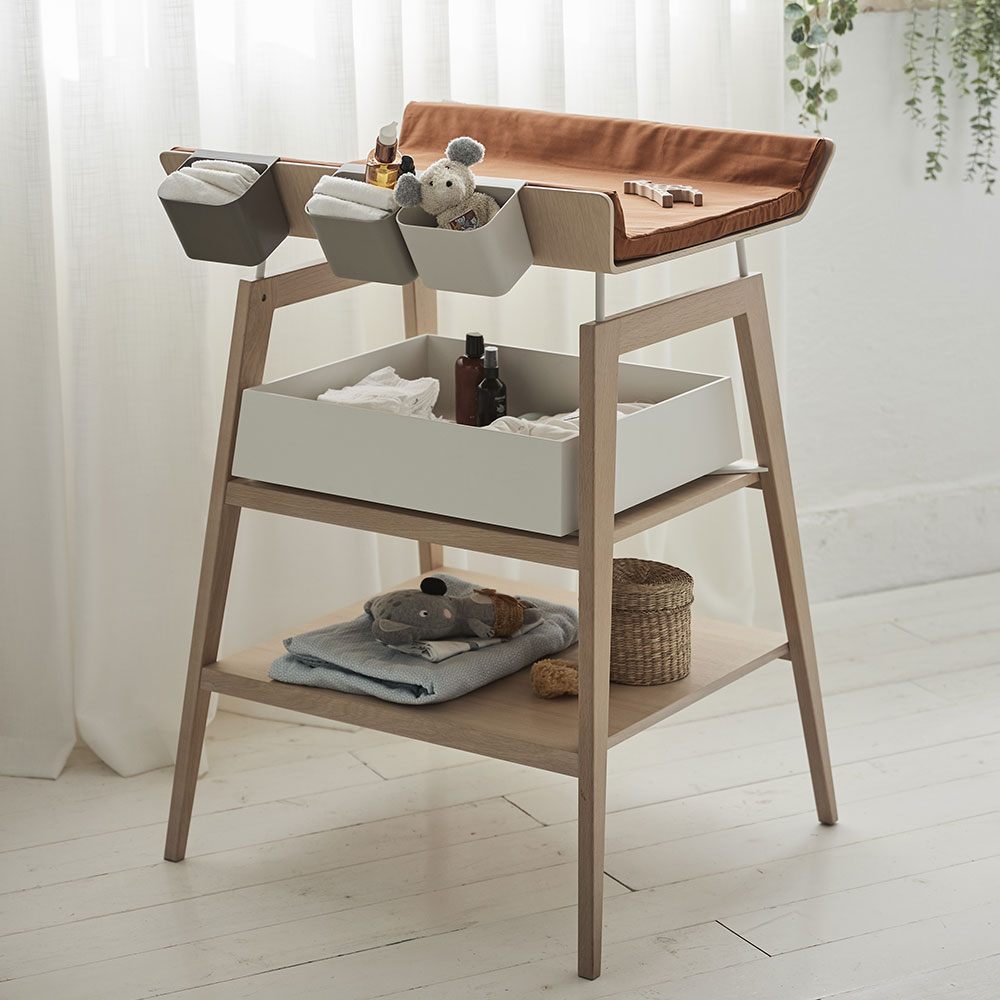 Chambre Bébé Complète Linea Duo Table à langer - Chêne Leander