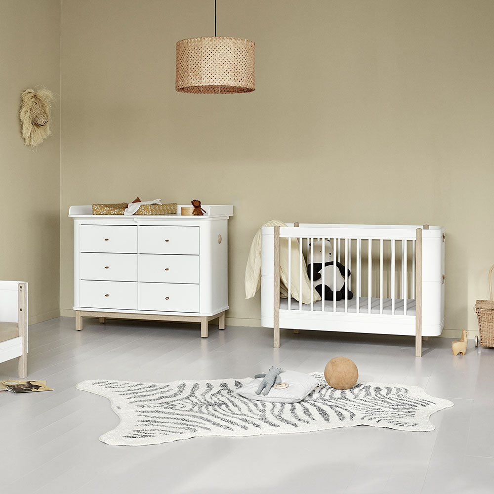 Chambre Bébé Complète Mini+ Wood - Grand plan à langer Oliver Furniture