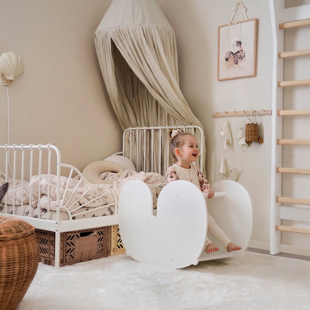 Cheval à Bascule NUPPU - Blanc Fitwood