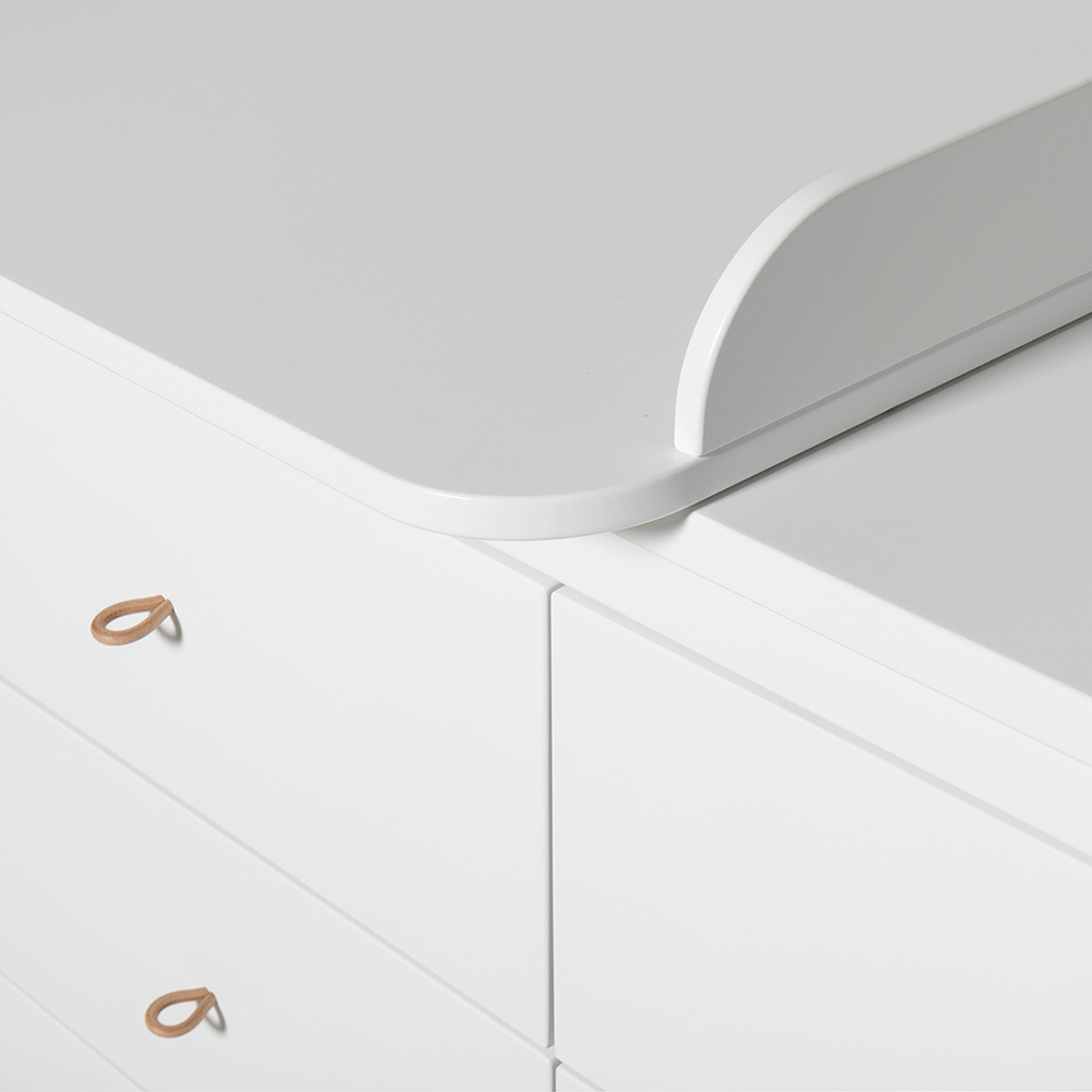 Commode avec petit plan à langer Wood - Blanc - Oliver Furniture