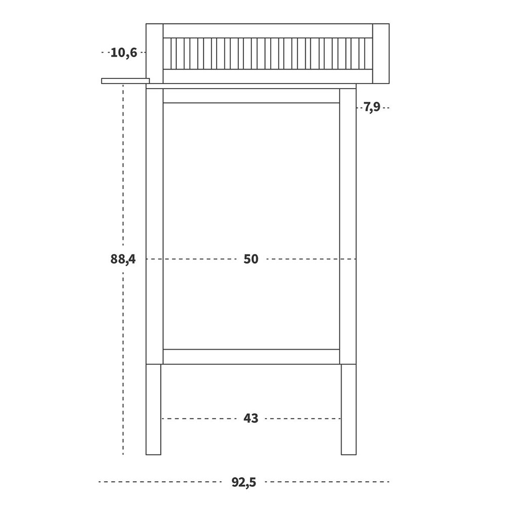 Commode à langer 2 portes - Blanc - Sebra