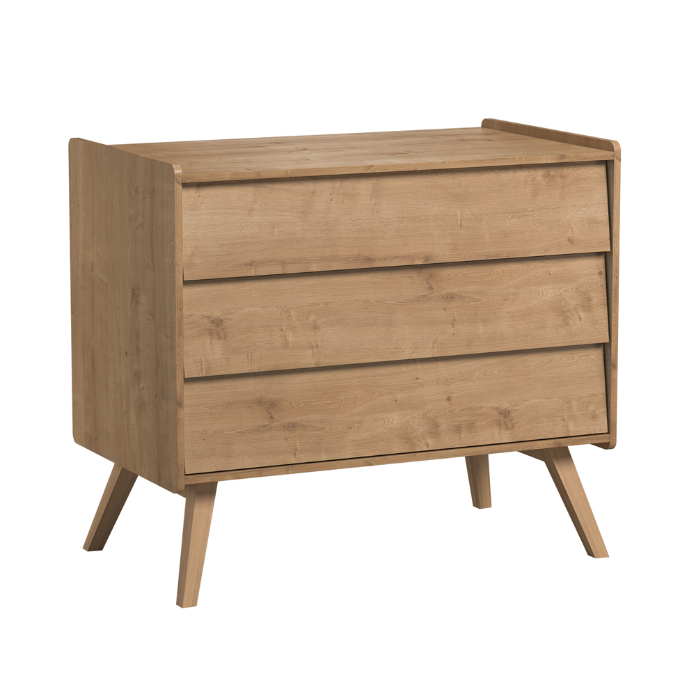Commode 3 tiroirs à langer Vintage - Chêne - Vox