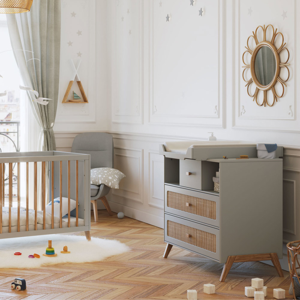 Commode cèdre et rotin Marélia - Lune Théo