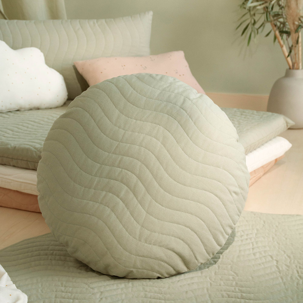Coussin Sitges Pure Line - Vert Laurier - Nobodinoz