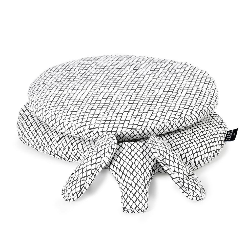 Coussins d'assise Tibu Diamond BlacketWhite - Blanc/Noir - Charlie Crane