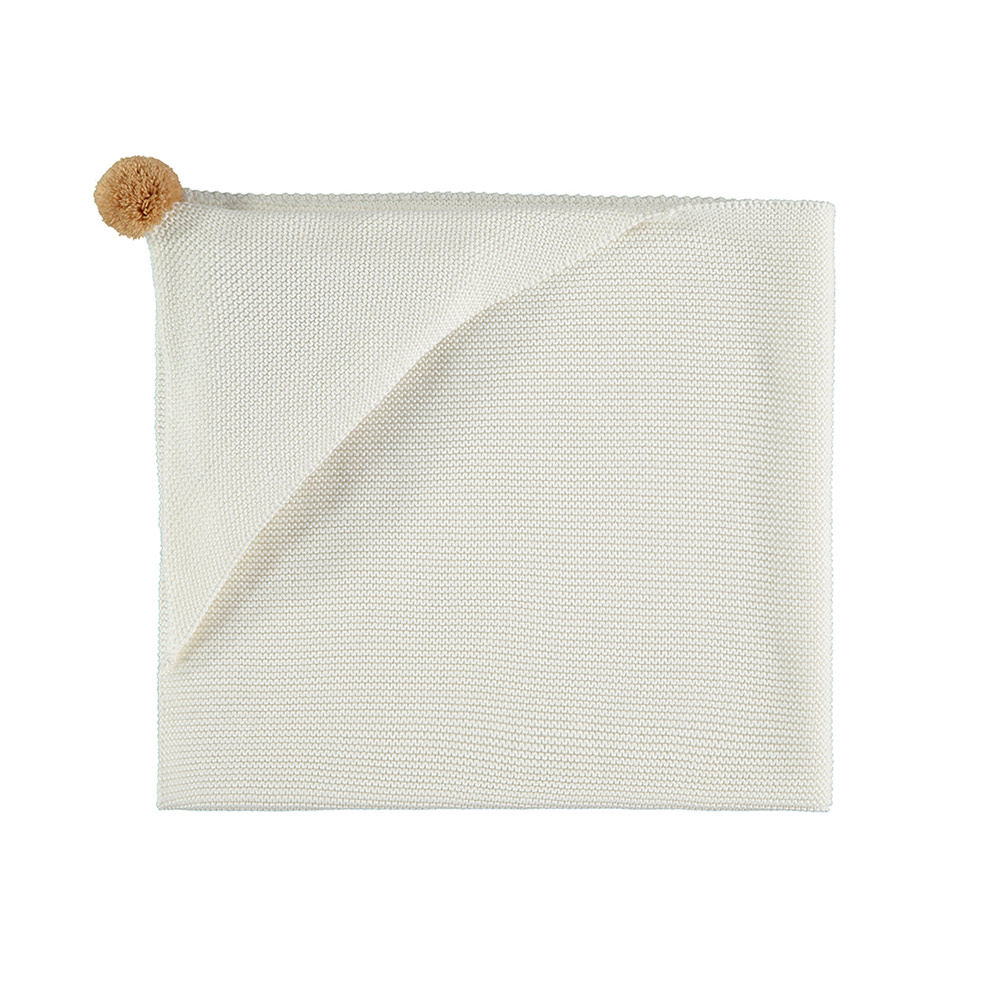 Plaid Cape en tricot So Natural - Milk - Nobodinoz