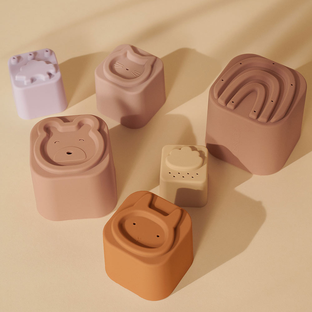Cubes à empiler Zuzu - Rose mix - Liewood