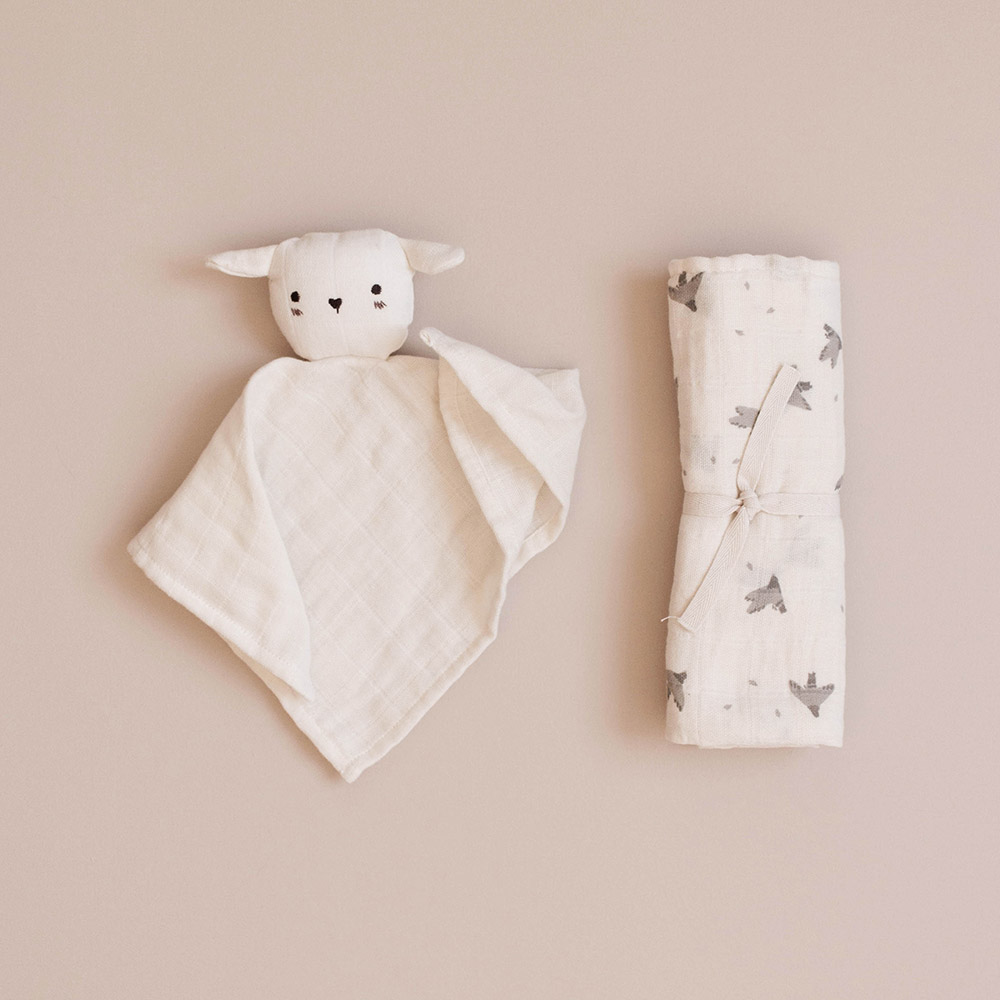 Doudou Lange - Agneau - Main Sauvage