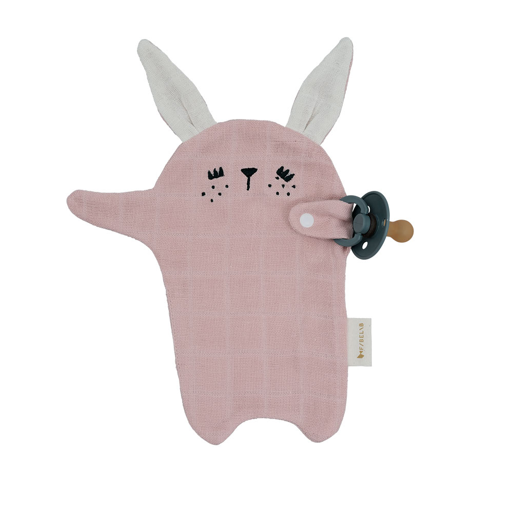 Doudou Attache-tétine Lapin - Fabelab