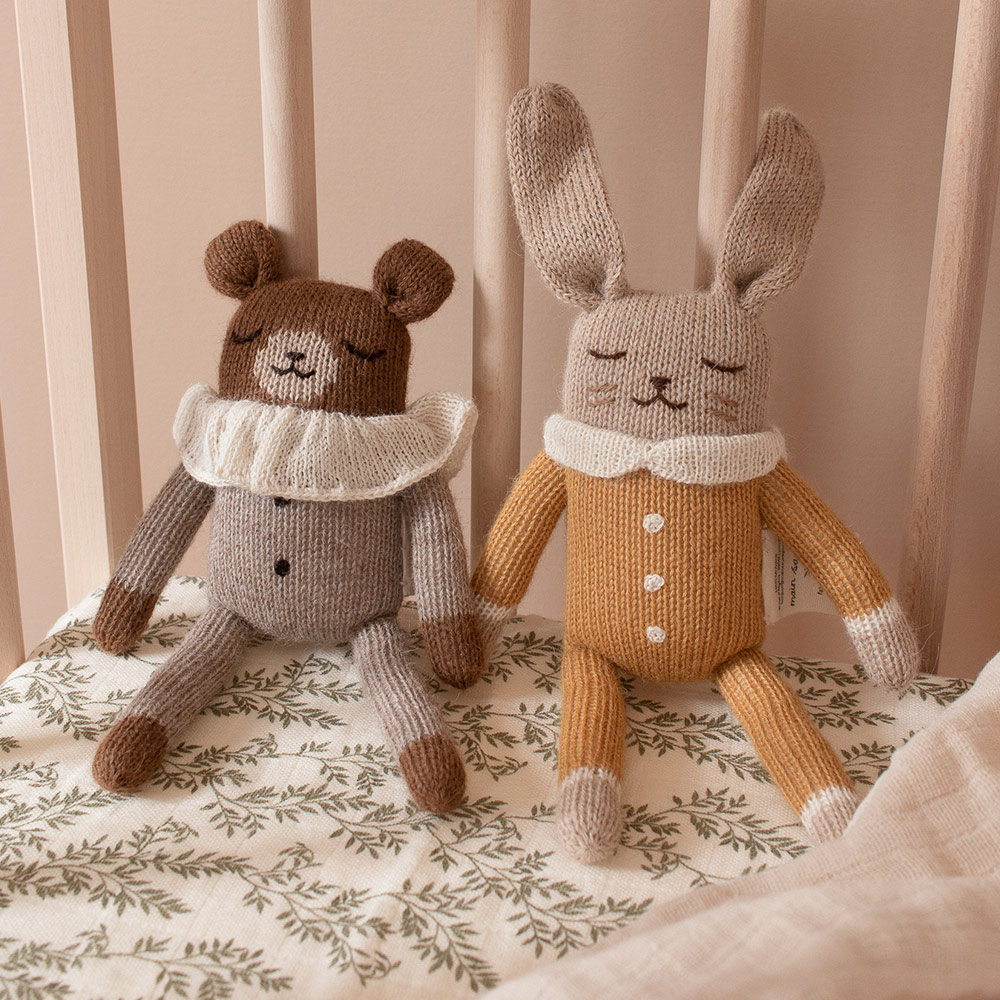 Doudou Ourson Pyjama - Avoine - Main Sauvage