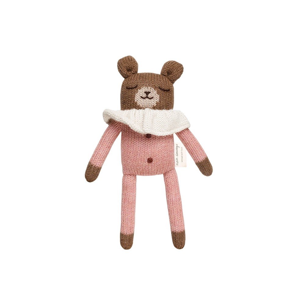 Doudou Ourson Pyjama - Rose - Main Sauvage