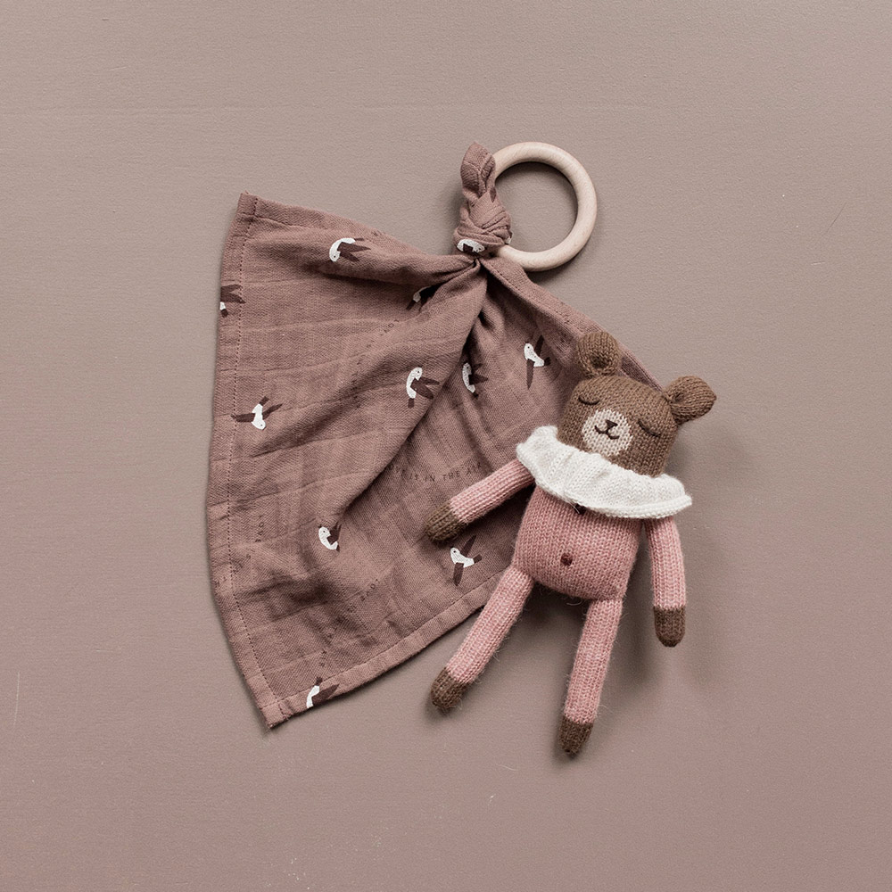 Doudou Ourson Pyjama - Rose - Main Sauvage