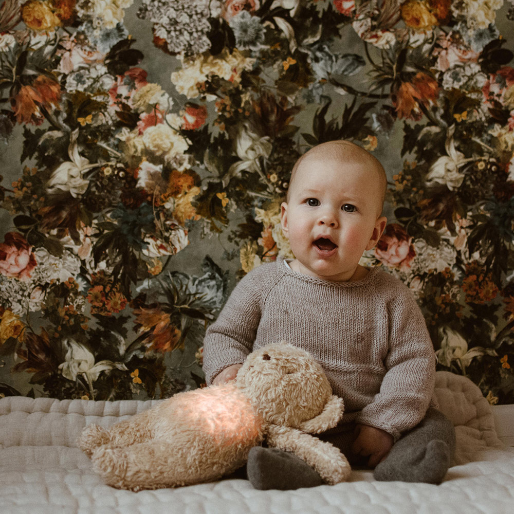 Doudou Veilleuse Ourson Vintage - Rose pâle Moonie