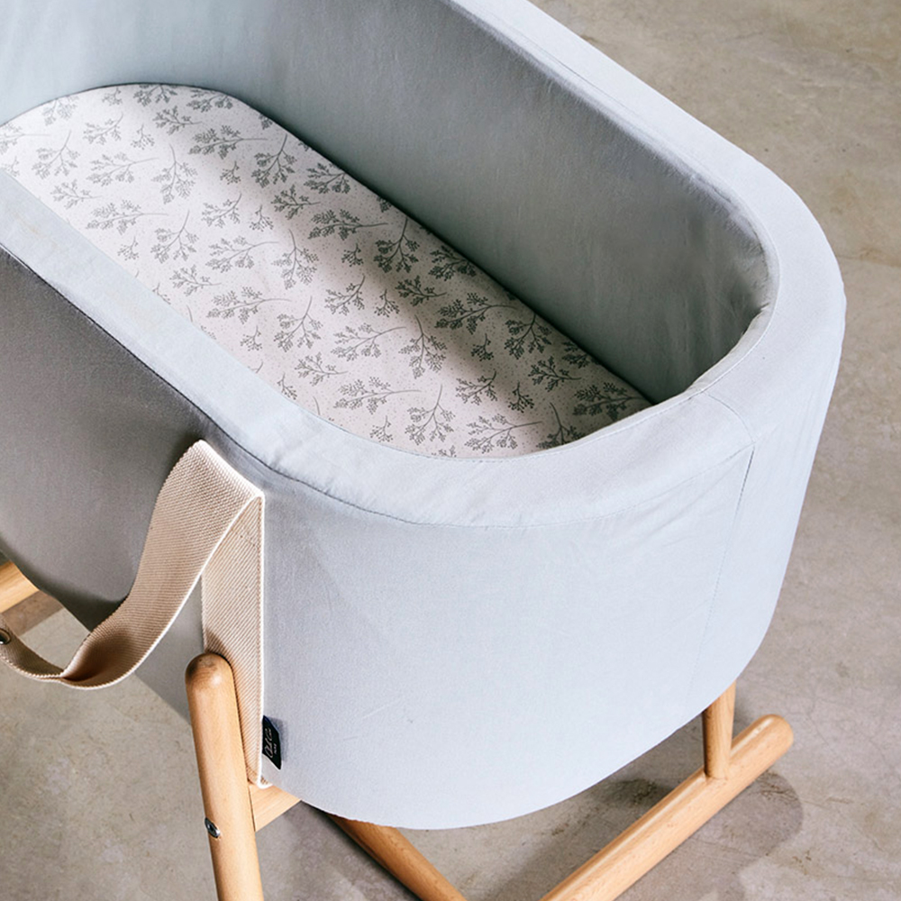 Drap housse Berceau Kumi et Couffin Kuko - Pearl Blossom Charlie Crane
