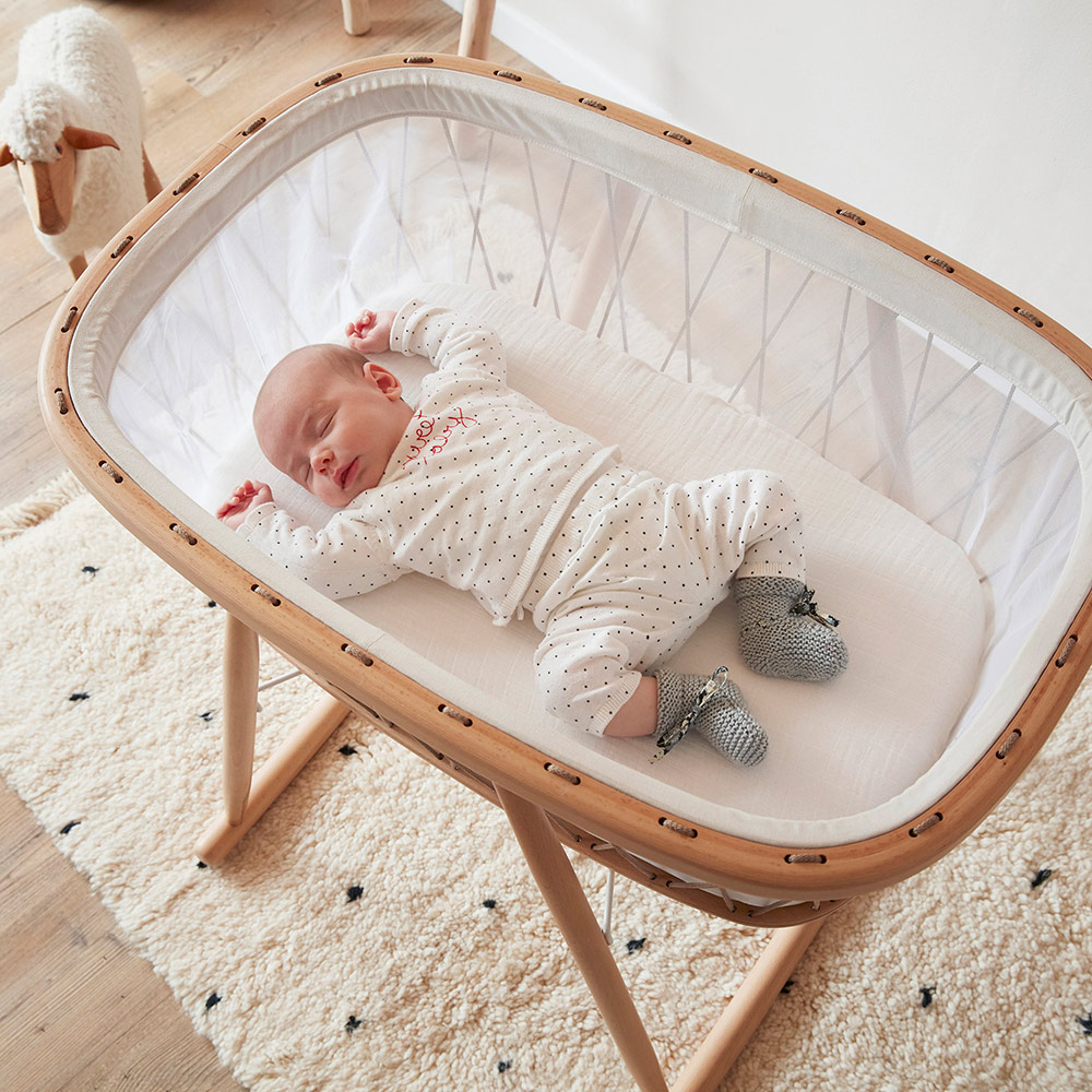 Drap housse Papuche pour berceau Kumi - Milk - Charlie Crane