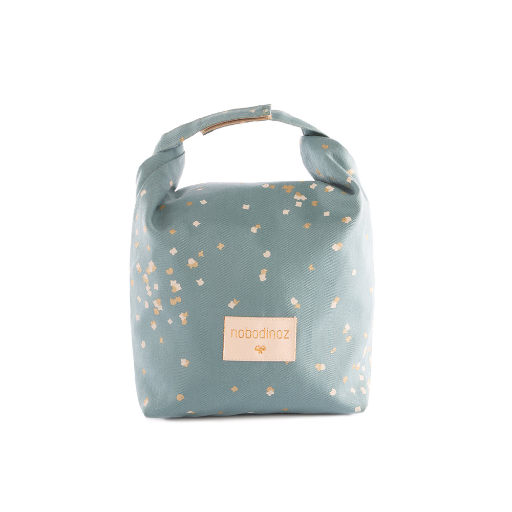 Sac à goûter Too Cool Gold Confetti - Vert celadon - Nobodinoz