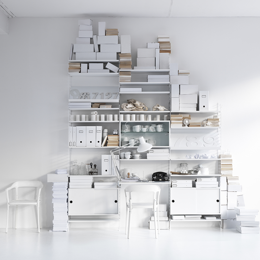 Pack 3 étagères 78 cm - Blanc String Furniture