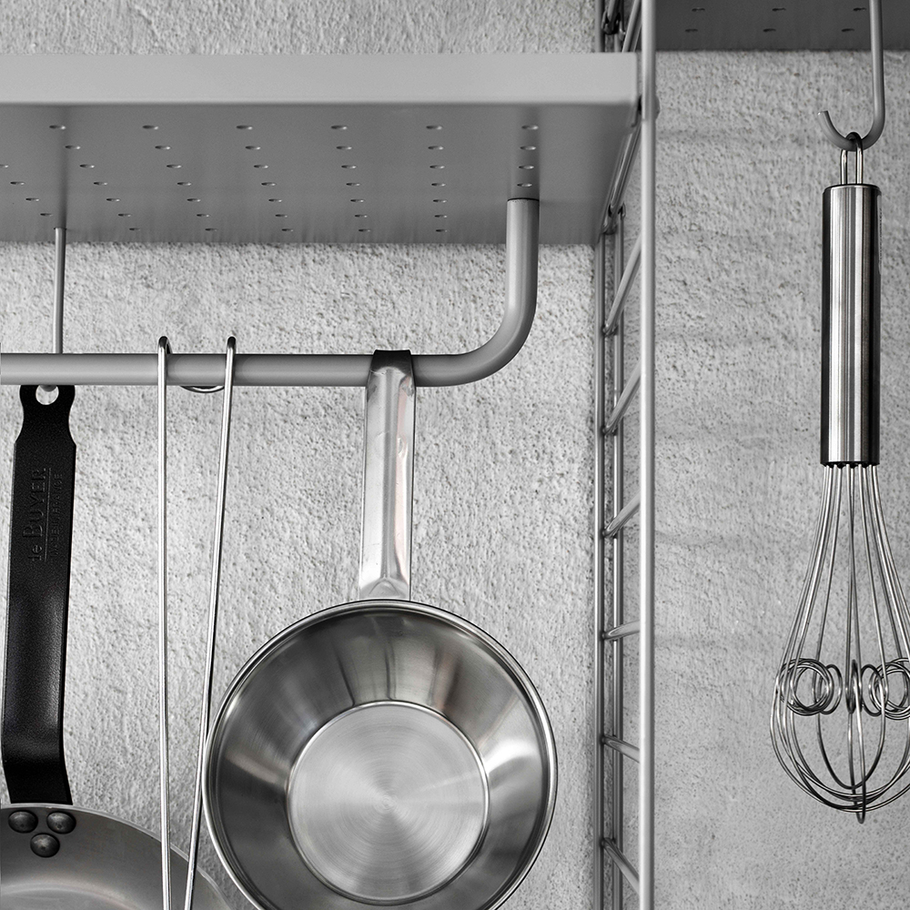 Etagère en métal petits rebords - Gris - String Furniture