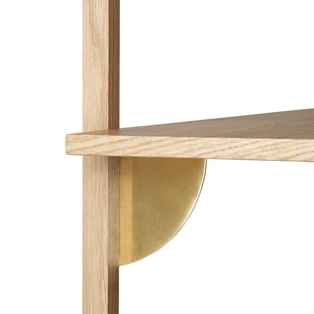 Etagère Sector Simple S/W - Chêne/Laiton Ferm Living