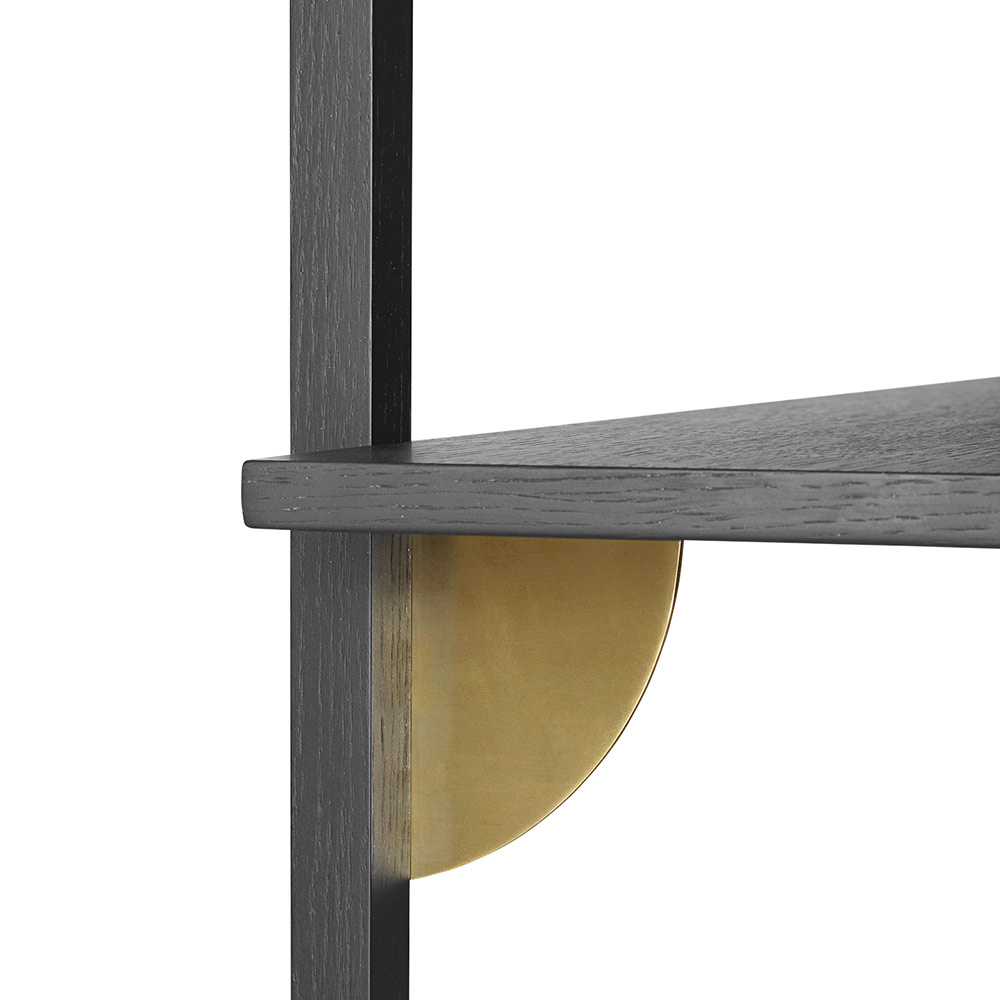 Petite Etagère Sector Simple S/N - Noir/Laiton Ferm Living