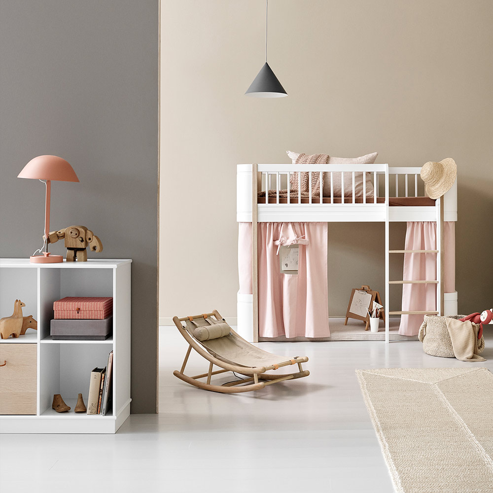 Étagère Wood horizontale 5 x 2 avec socle - Blanc - Oliver Furniture