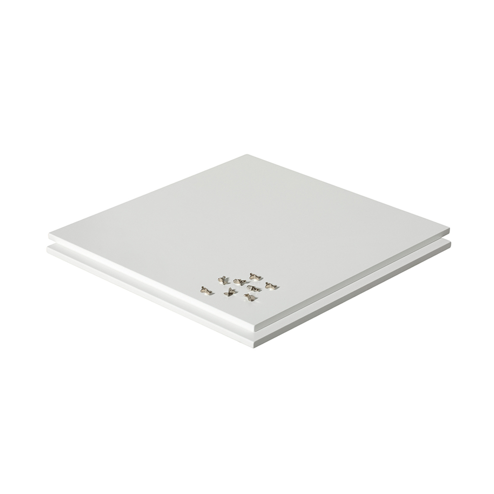 2 tablettes supplémentaires pour armoire Wood - Blanc - Oliver Furniture