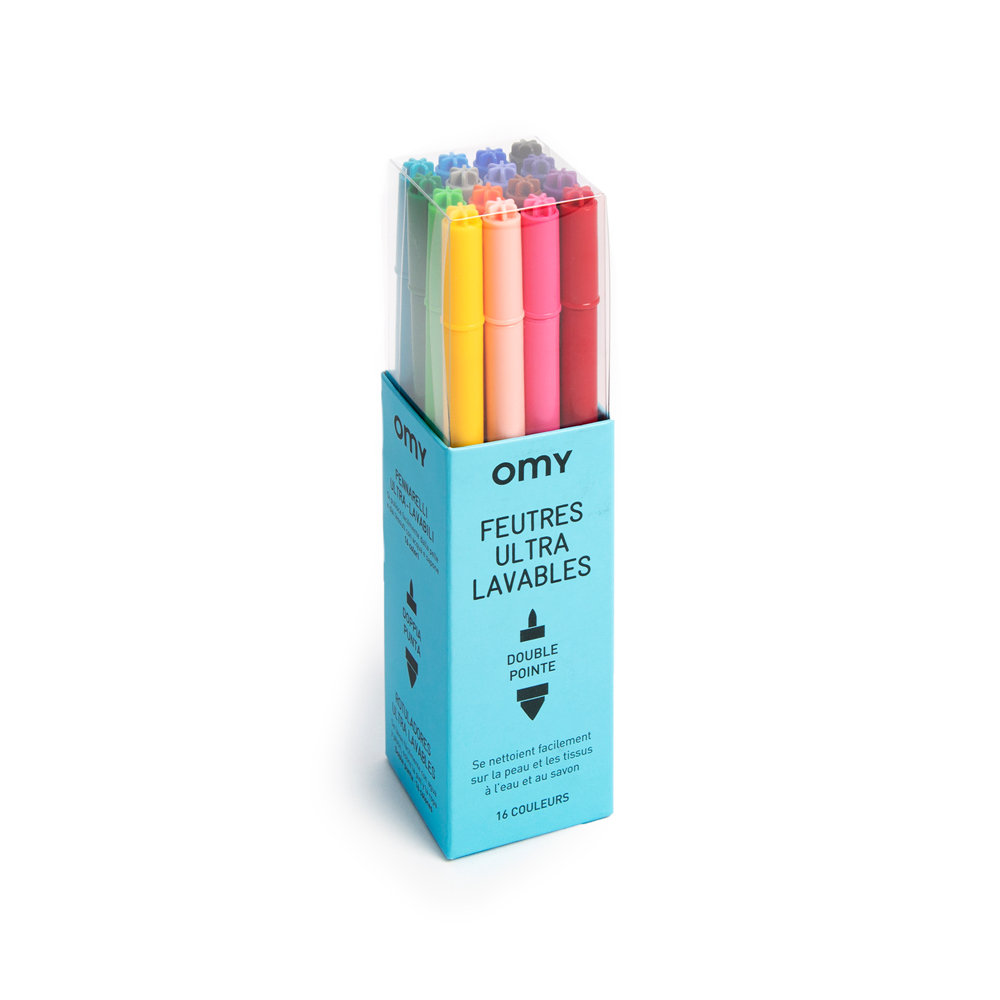 16 feutres ultra-lavables - OMY Design and Play