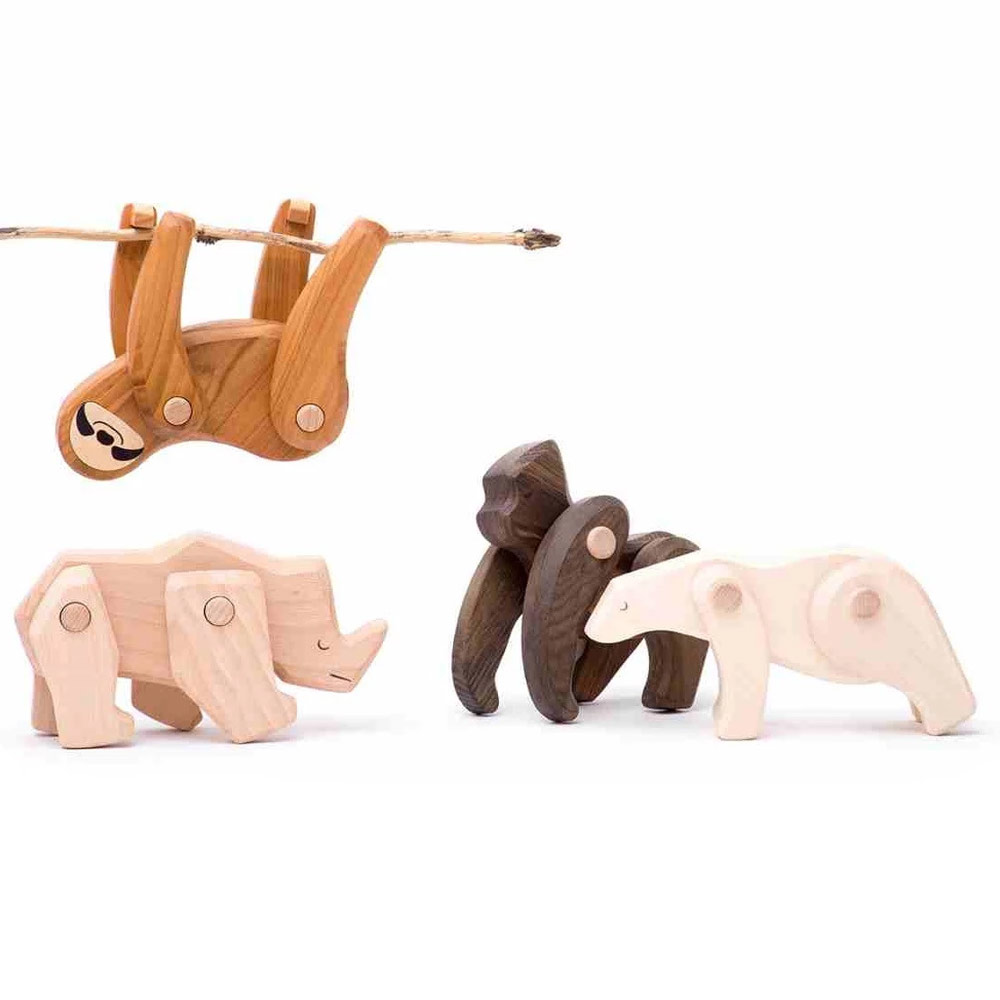 Gorille en bois articulé Bajo