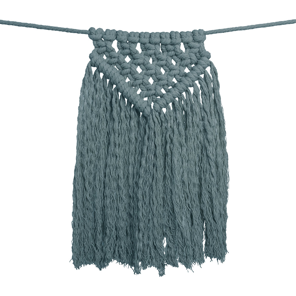 Guirlande en macramé - Bleu gris Numéro 74