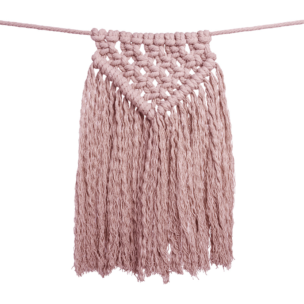Guirlande en macramé - Vieux rose Numéro 74