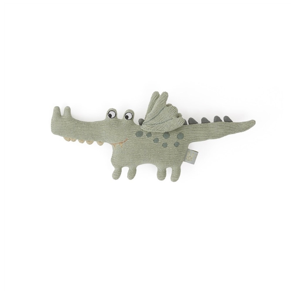 Hochet Bébé Crocodile Buddy - Vert pâle - OYOY