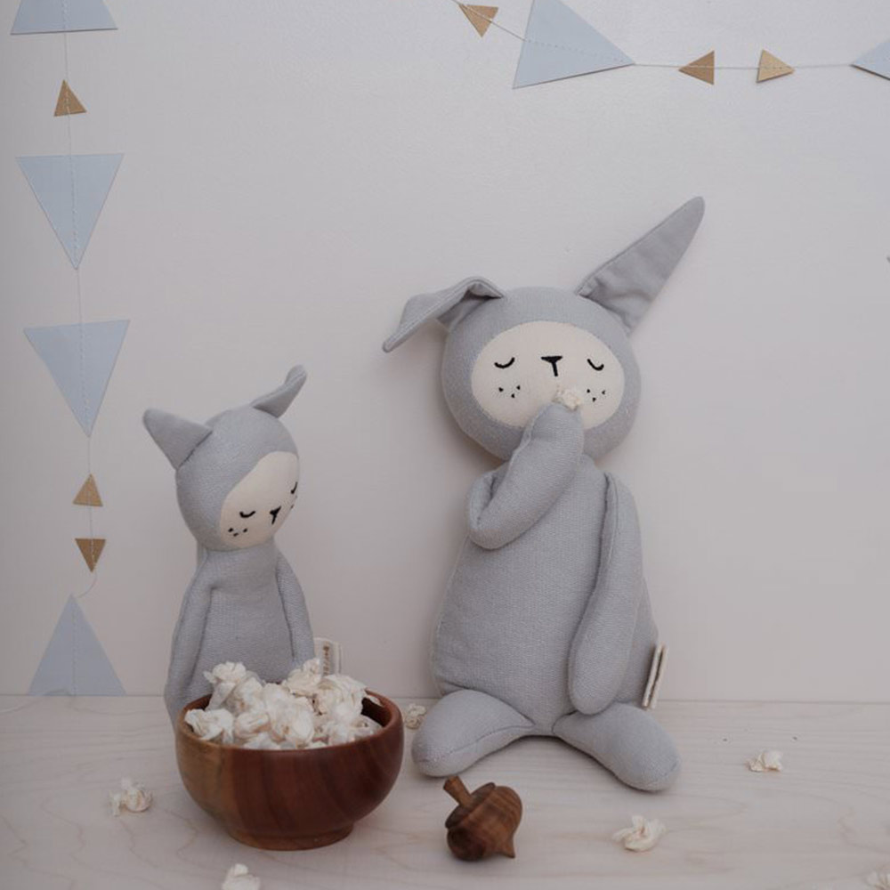 Hochet Lapin - Gris Clair - Fabelab