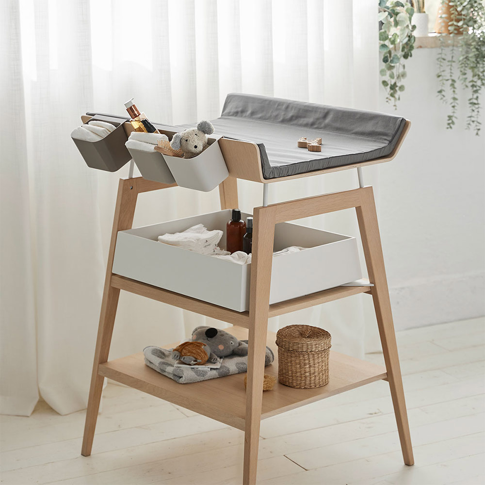 Housse de matelas à langer Linea - Gris Leander