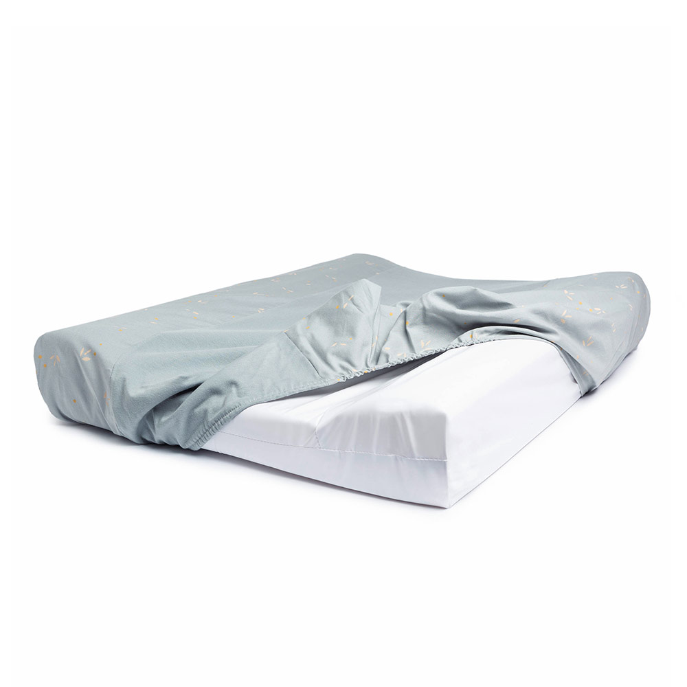 Housse de Matelas à langer Calma Willow - Soft Blue - Nobodinoz