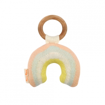 Hochet bébé arc-en-ciel tricoté - Multicolore Meri Meri