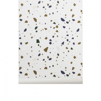 Papier peint Terrazzo - Gris clair Ferm Living