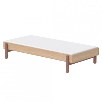 Lit banquette simple Popsicle - Chêne/Cherry Flexa Popsicle