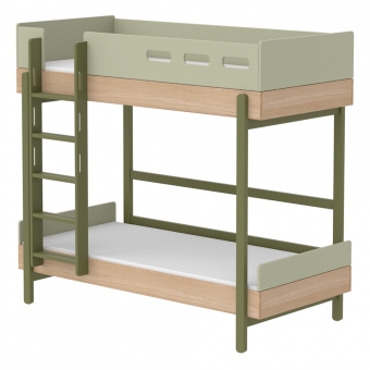 Lit superposé échelle droite Popsicle - Chêne/Kiwi Flexa Popsicle