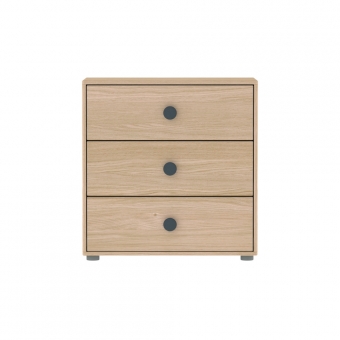 Commode 3 tiroirs Popsicle - Chêne/Blueberry Flexa Popsicle