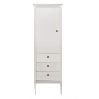Armoire 1 porte - Blanc Gustavienne