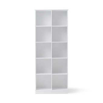 Bibliothèque Wood 2x5 verticale avec socle Oliver Furniture