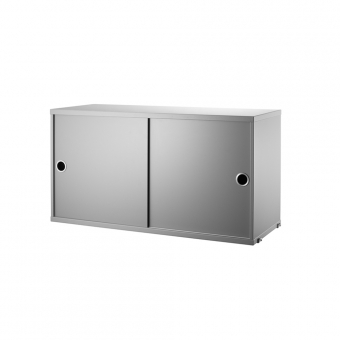 Caisson 2 portes coulissantes 78 cm - Gris String Furniture