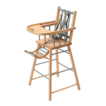 Chaise Haute André - Bleu gris Combelle