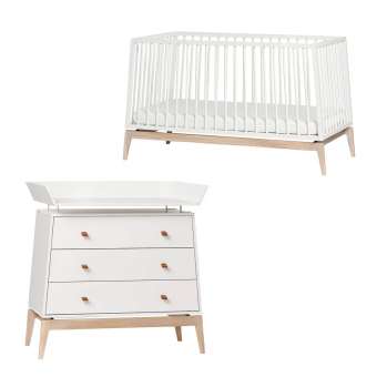 Chambre Bébé Complète évolutive Luna Duo - Blanc Leander