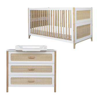 Chambre Bébé Complète évolutive Océania Duo - Blanc Théo