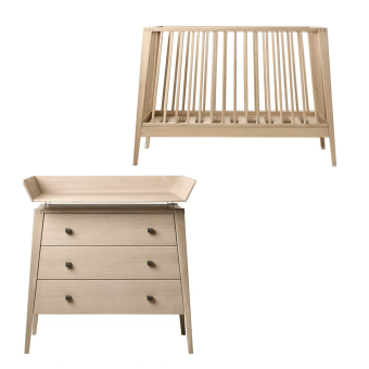 Chambre Bébé Complète Linea Duo Commode à langer - Chêne Leander